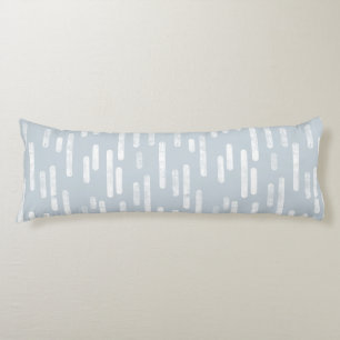 Inky Rounded Lines Muster   White on Dusty Blue Seitenschläferkissen