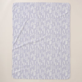 Inky Rounded Lines Muster | White on Dusty Lila Sherpadecke