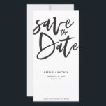 Inky-Skript Save the Date<br><div class="desc">Inky Skript Save the Date monochrome Save the Date Hochzeitseinladung. Schwarz/Weiß,  aber die Hintergrundfarbe kann geändert werden.</div>