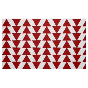 Inky Triangle - Ruby Red on White Stoff
