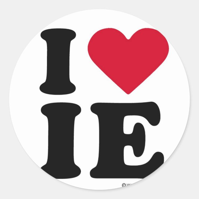INLAND EMPIRE - I LIEBE IE - I LIEBE INLAND EMPIRE RUNDER AUFKLEBER (Vorderseite)