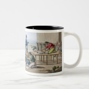 Inländische Berufe, Agagna, Guam, Philippinen, f Zweifarbige Tasse