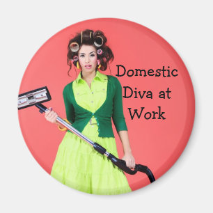Inländische Diva am Arbeits-Bild-Magneten Magnet