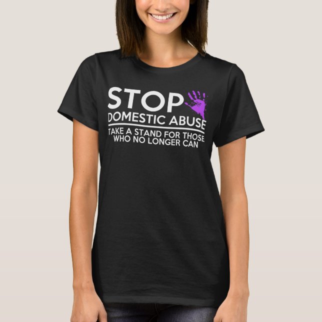 Inländische Gewalt - Bewusstsein stoppen häusliche T-Shirt (Vorderseite)