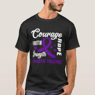 Inländische Gewalt-Hoffnungs-Heilungs-lila T-Shirt