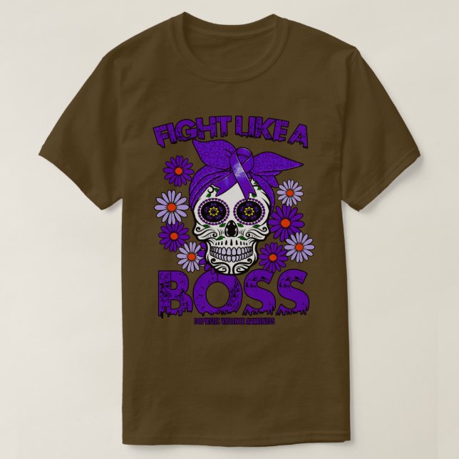 Inländische Gewalt Sensibilisierung wie ein Chef T-Shirt (Design vorne)