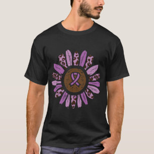 Inländische Gewalt Sonnenblumen Lila Band Auszeich T-Shirt