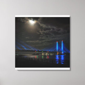 Inlet Bridge by the Light of the Moon Leinwanddruck