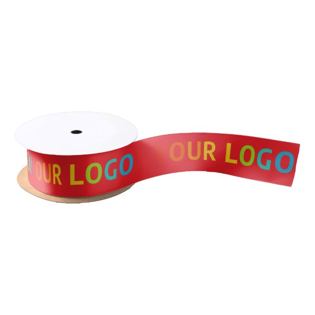 Inline Business Logo Template Custom Red Satinband (Spule)
