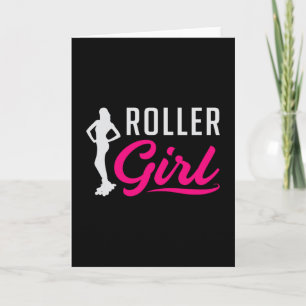 Inline Girl Queen Skating Skater Skates Funny Gift Karte