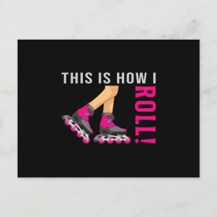 Inline Girl Skaten Queen Skate Skater Funny Gift Postkarte
