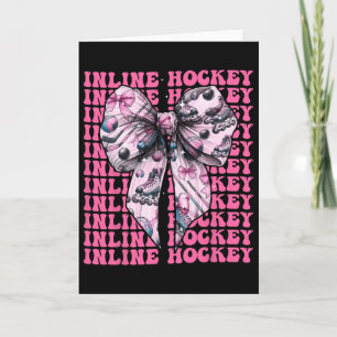 Inline-Hockeyspielerin Mädchen Coquette Schleife R Karte
