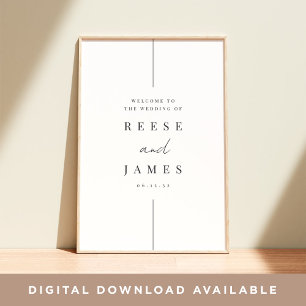 Inline Modernes Minimal-Begrüßungszeichen Poster