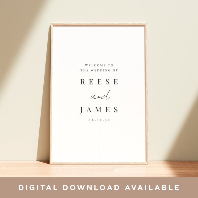 Inline | Modernes Minimal-Begrüßungszeichen Poster (Von Creator hochgeladen)