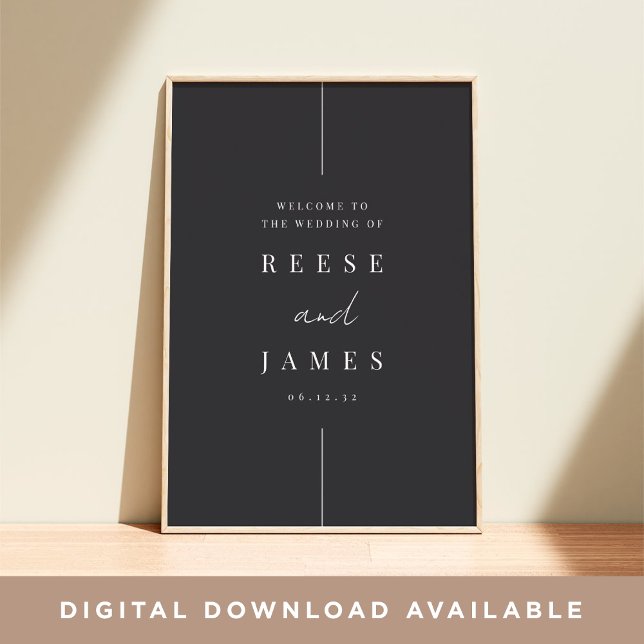 Inline | Modernes Minimal-Begrüßungszeichen Poster (Von Creator hochgeladen)