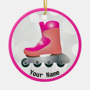Inline-Skate-Design Keramik Ornament