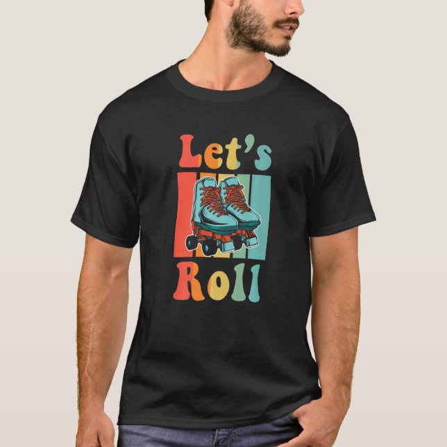 Inline-Skate Rollerskating Roller Achtziger Outfit T-Shirt (Vorderseite)