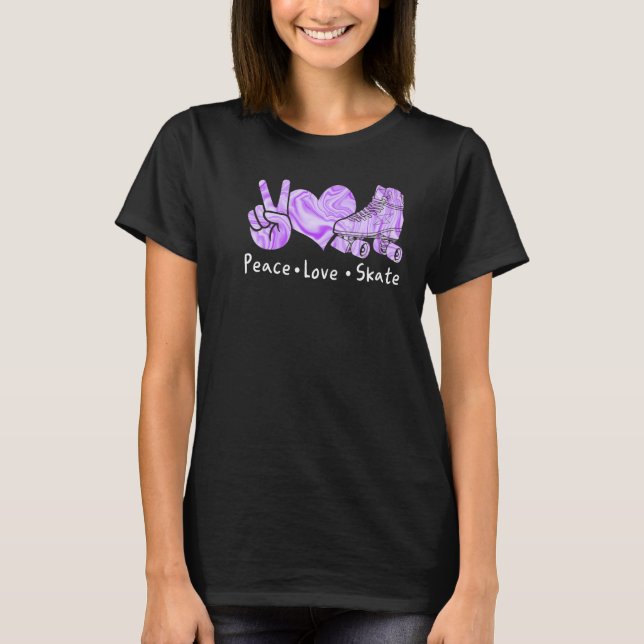 Inline Skate Skate 80er Rollerskating Roller Acht T-Shirt (Vorderseite)