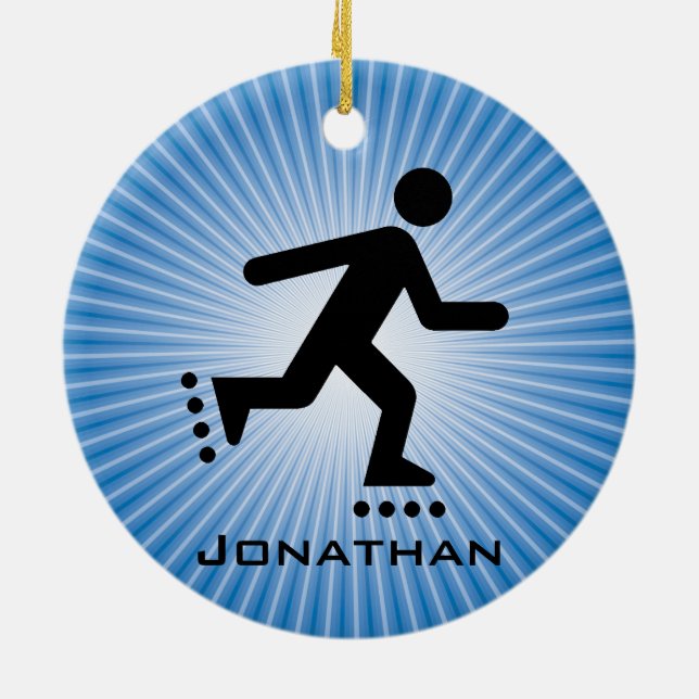 Inline-Skaten-Ornament Keramik Ornament (Hinten)