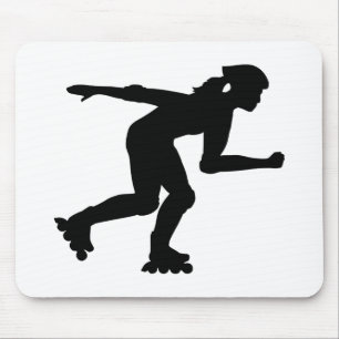 Inline-Skatenmädchen Mousepad