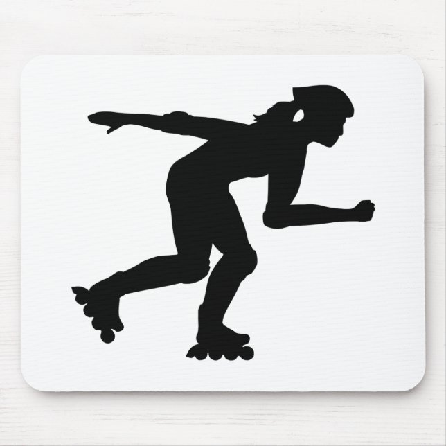 Inline-Skatenmädchen Mousepad (Vorne)