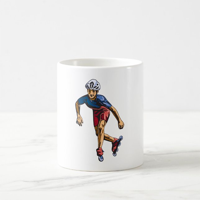 Inline Skater Cool Retro Rollerblading Kaffeetasse (Von Creator hochgeladen)