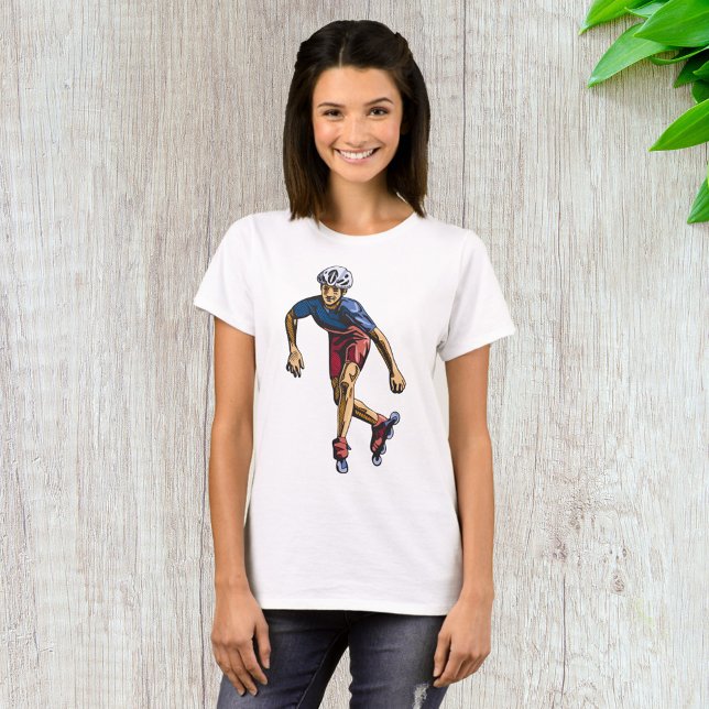 Inline Skater Cool Retro Rollerblading T-Shirt (Von Creator hochgeladen)