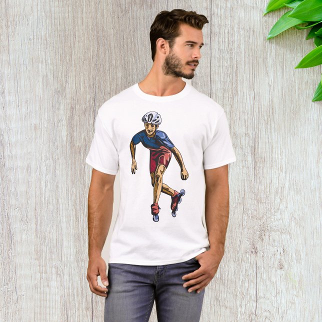 Inline Skater Cool Retro Rollerblading T-Shirt (Von Creator hochgeladen)