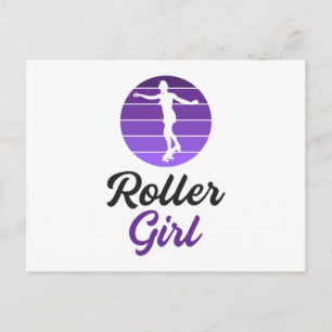 Inline Skater Girl Skaten Queen Funny Gift Idee Postkarte