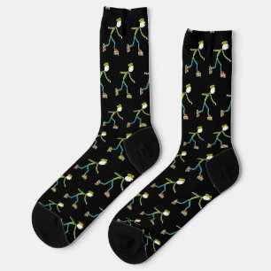 Inline Skating Stickman Socken