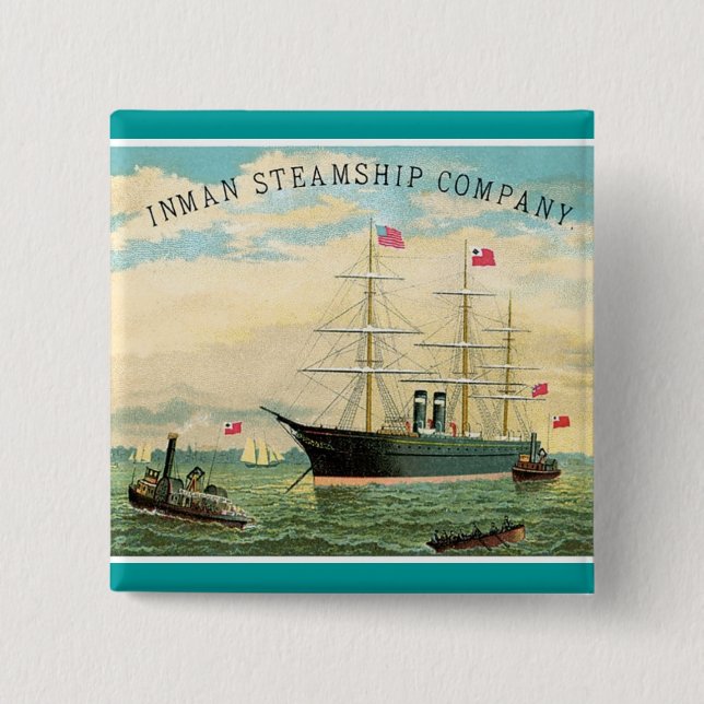 Inman Steamship Company Button (Vorderseite)