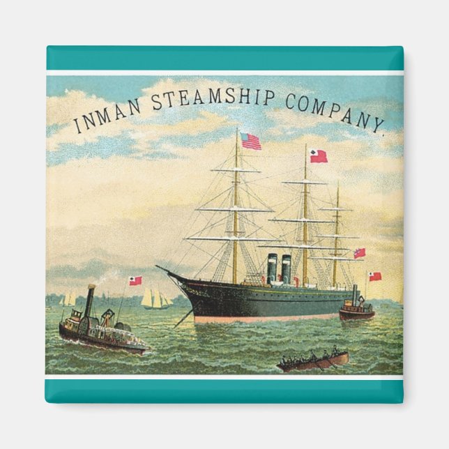 Inman Steamship Company Magnet (Vorne)