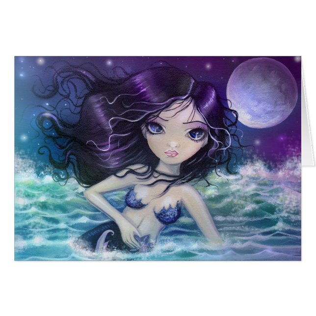 Inmitten der Soft Sea Mermaid Card (Vorderseite (Horizontal))