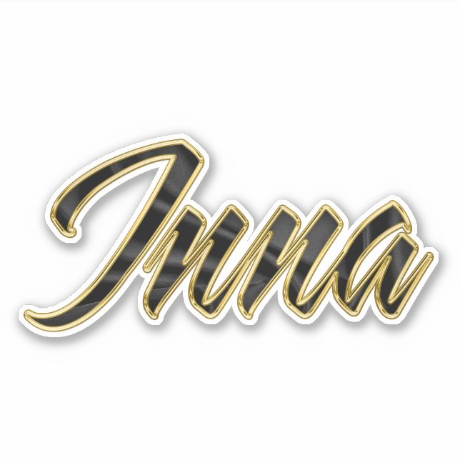 Inna black gold Lettering Aufkleber Sticker (Vorderseite)
