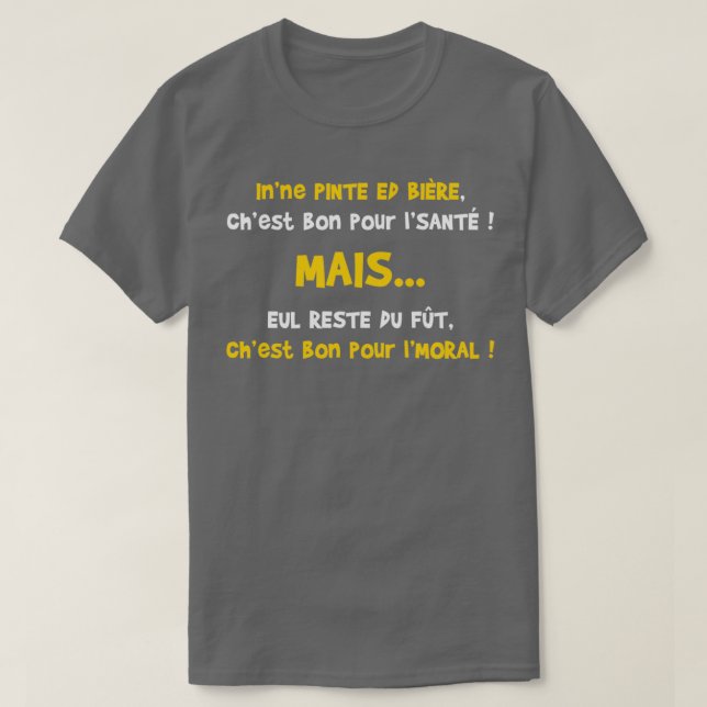 Inne pinte Bier sein Gut für die Gesundheit T-Shirt (Design vorne)