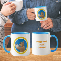 Innehalten für Kaffee Süßer Bär Morgen Kaffee Wort