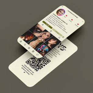 Innen Designer Instagram Light Beige Moderne Visitenkarte