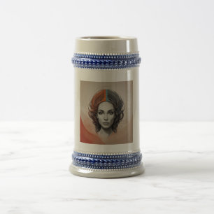 innen heraus lebendiges Mädchen Bierglas