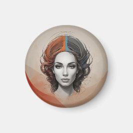 innen heraus lebendiges Mädchen Magnet