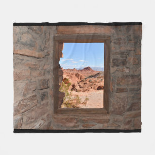 Innenansicht der Kabine des Valley of Fire Fleecedecke