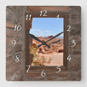Innenansicht der Kabine des Valley of Fire Quadratische Wanduhr