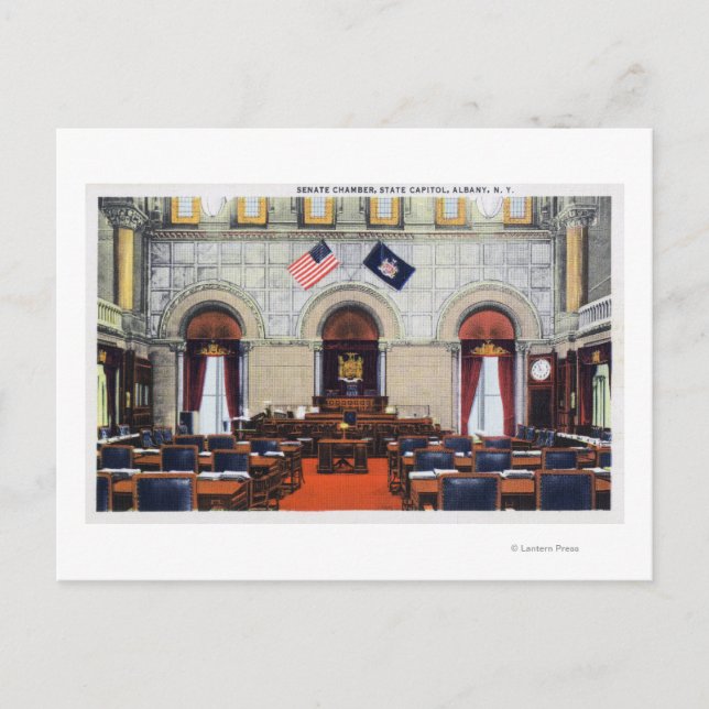 Innenansicht der Senatskammer Staat Hauptstadt Postkarte (Vorderseite)