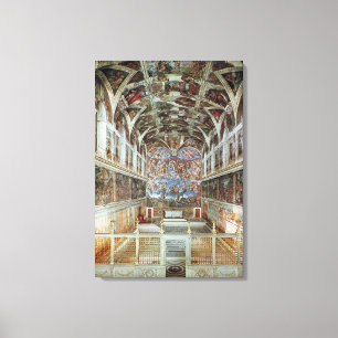 Innenansicht der Sistine Kapelle Leinwanddruck