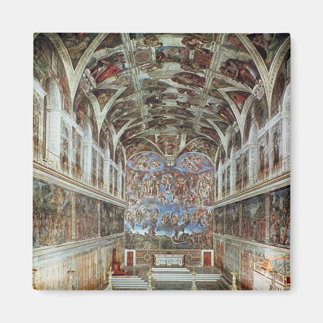 Innenansicht der Sixtinischen Kapelle Magnet (Vorne)