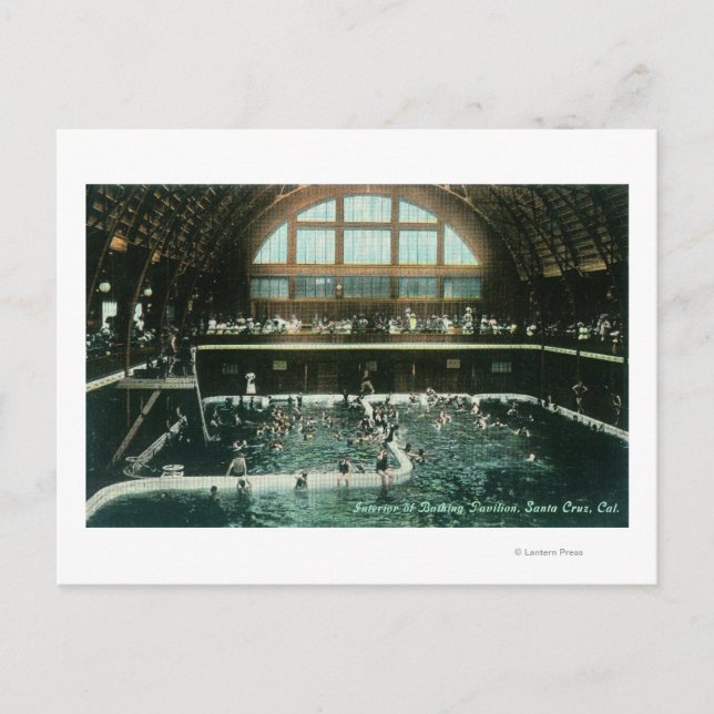 Innenansicht des Badepavillons Postkarte (Vorderseite)