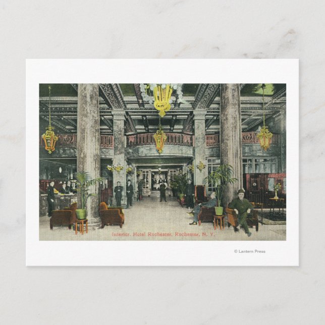 Innenansicht des Hotels Rochester Lobby Postkarte (Vorderseite)