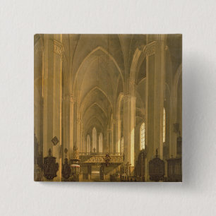 Innenansicht von Johannes Kirche in Hamburg Button
