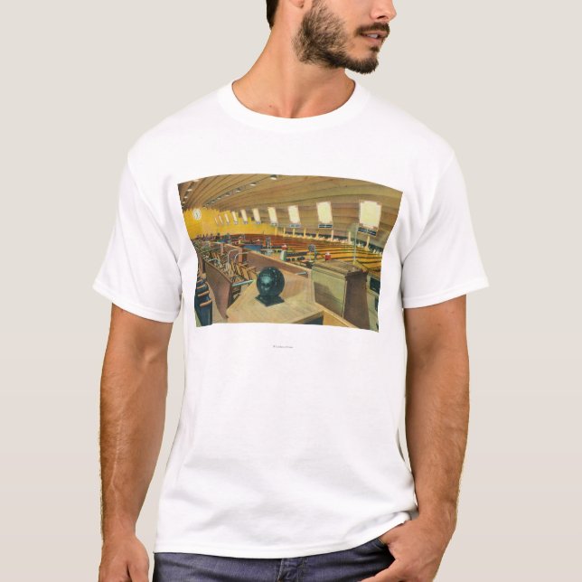 Innenansicht von Sonnenuntergang-Bowlings-Mitte 2 T-Shirt (Vorderseite)