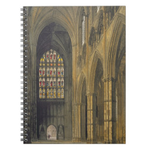 Innenansicht von Westminster Abbey blickend in Notizblock