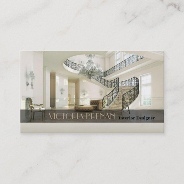 Innenarchitekt-Möbel-Wohnzimmer-Dekor Visitenkarte (Vorderseite)